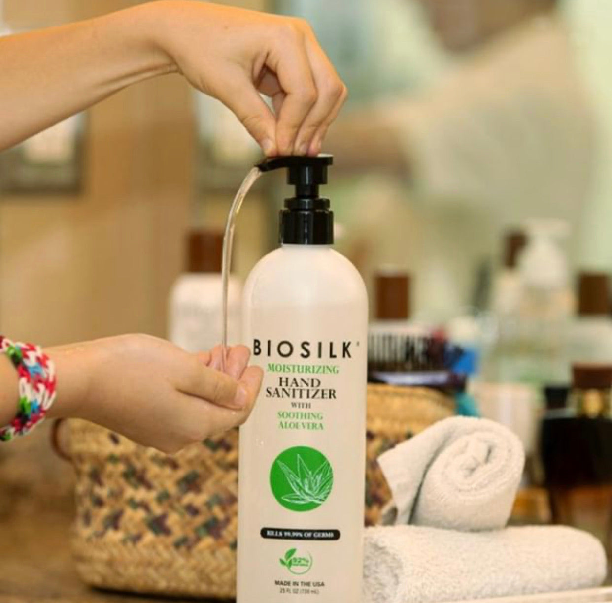 Biosilk moisturizing hand sanitizer