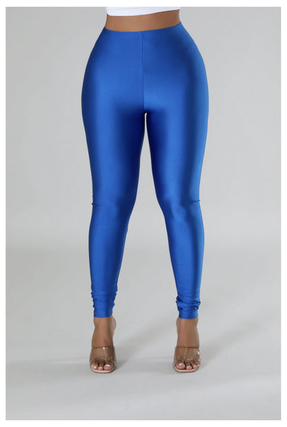 Metallic high waist leggings