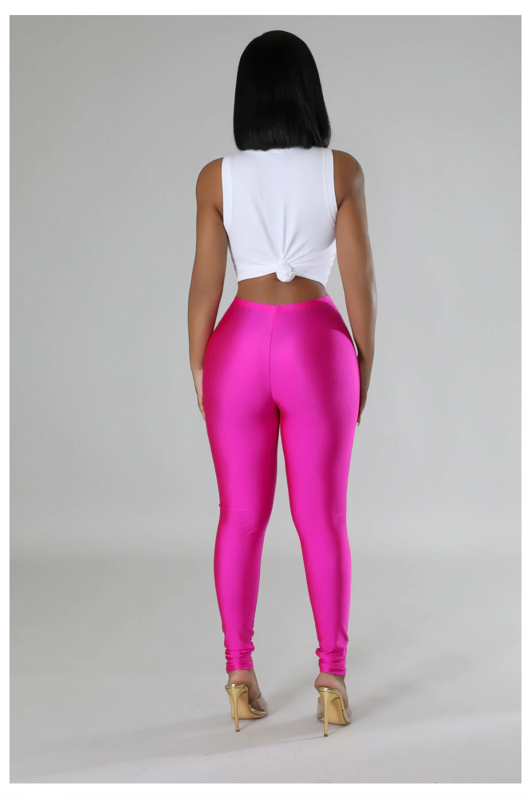 Metallic high waist leggings