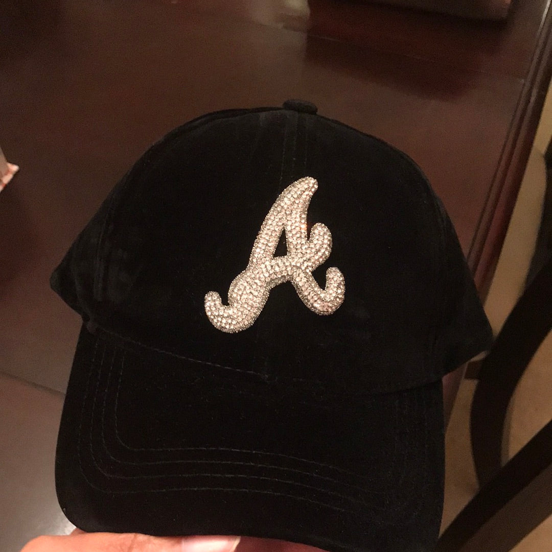 black, baseball, cap, headwear, braves