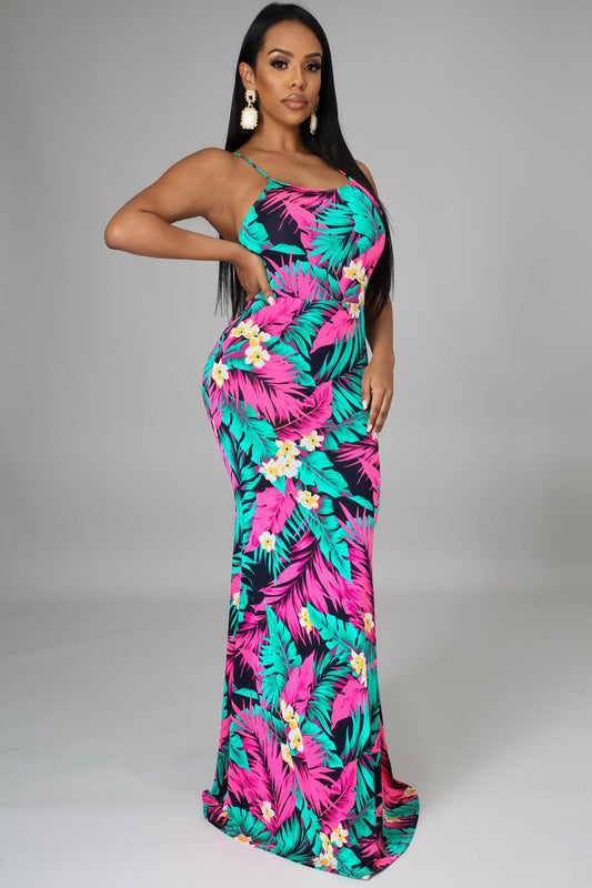Tropical maxi dress